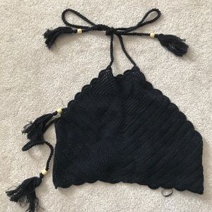 PacSun Crochet Halter Cropped Top